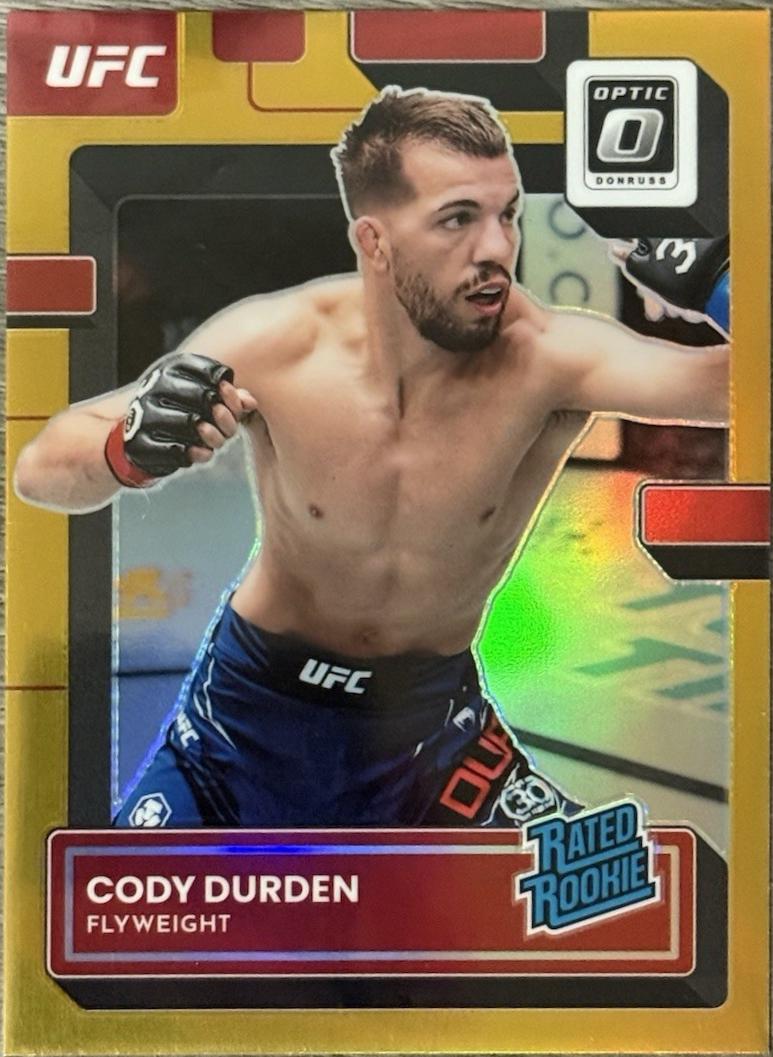 Cody Durden 2023 Panini Donruss Optic UFC Base #142 Gold