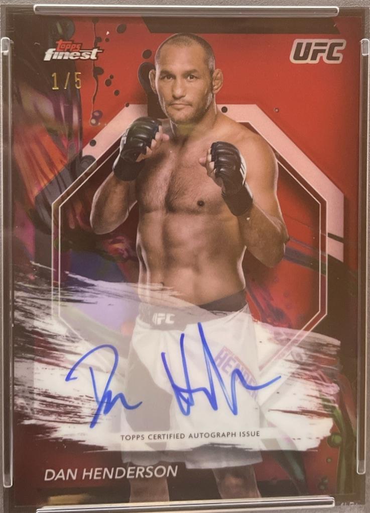 Dan Henderson 2024 Topps Finest UFC Finest Autographs #FA-DHE Red Refractor