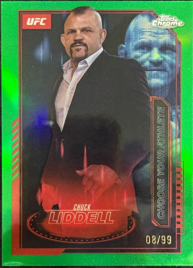 Chuck Liddell 2025 Topps Chrome UFC Mission Control #MCL-5 Green Refractor