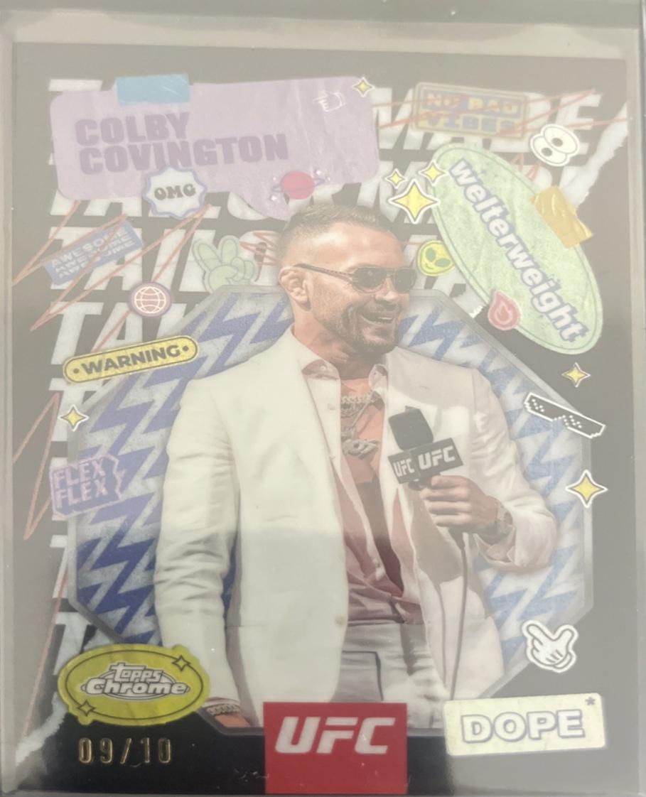 Colby Covington 2025 Topps Chrome UFC Tailor Made #TRM-5 Black Refractor