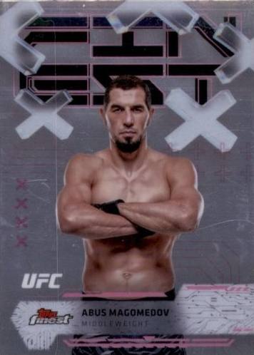 Abus Magomedov 2025 Topps Finest UFC Base Common #64 Blue Checkerboard Refractor