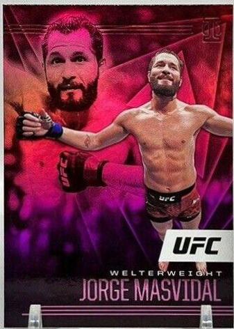 Jorge Masvidal 2021 Panini Chronicles UFC Base Illusions #170 Pink