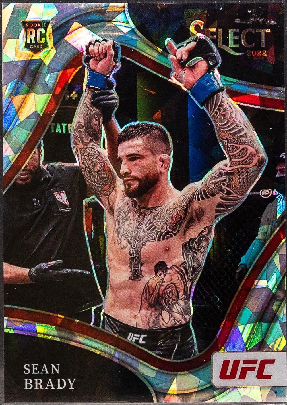 Sean Brady 2022 Panini Select UFC Octagonside #254 Cracked Ice