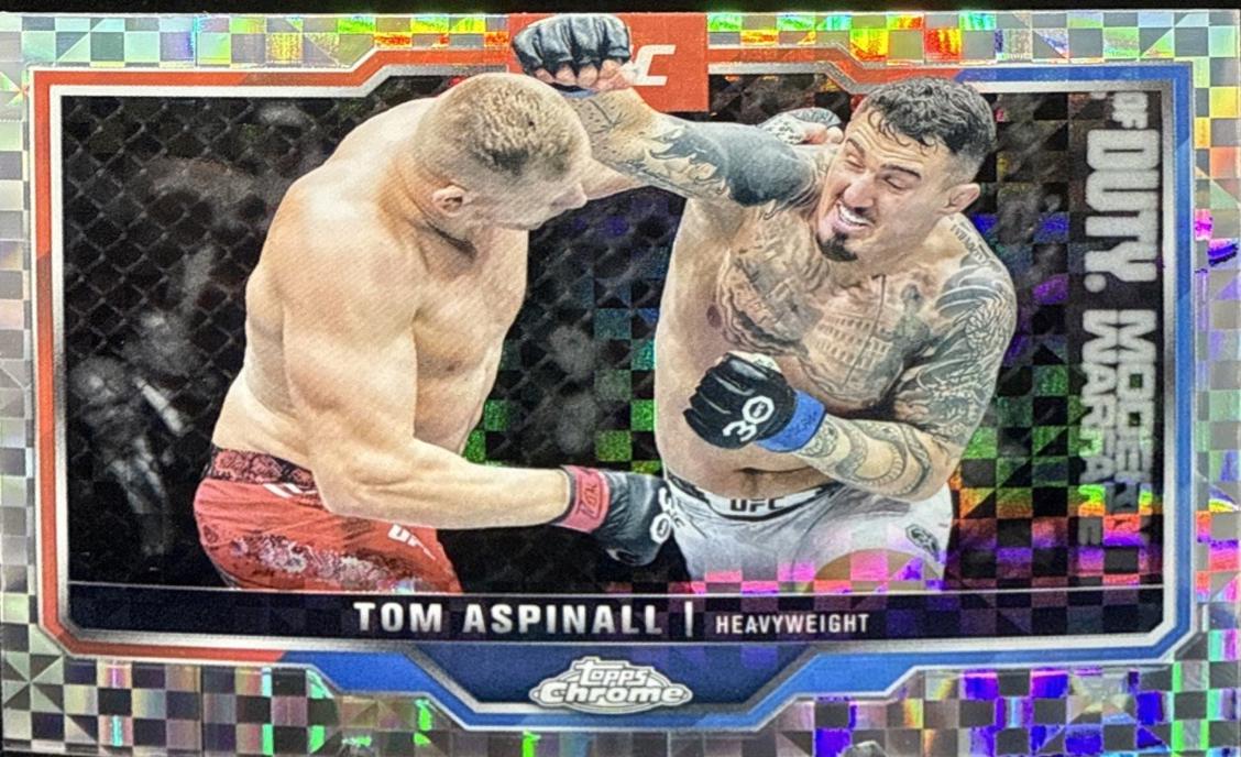 Tom Aspinall 2025 Topps Chrome UFC Base #146 X-Fractor