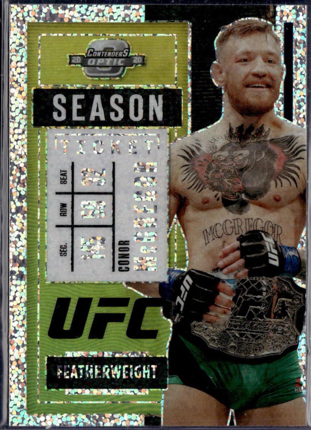 Conor McGregor 2021 Panini Chronicles UFC Base Contenders Optic Season Ticket #280 White Sparkle