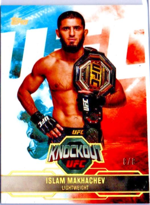 Islam Makhachev 2025 Topps Knockout UFC Base #94 Holo Gold