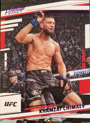 Khamzat Chimaev 2022 Panini Chronicles UFC Base Prestige #180 Purple