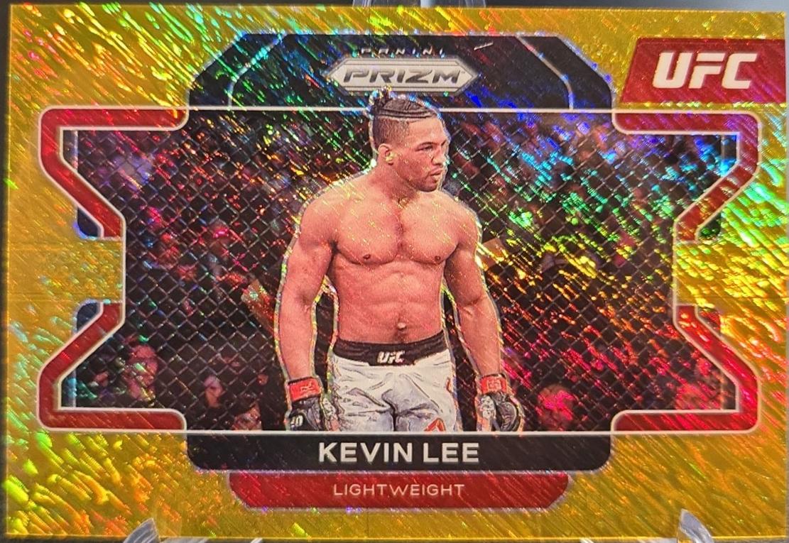 Kevin Lee 2022 Panini Prizm UFC Base #84 Gold Shimmer