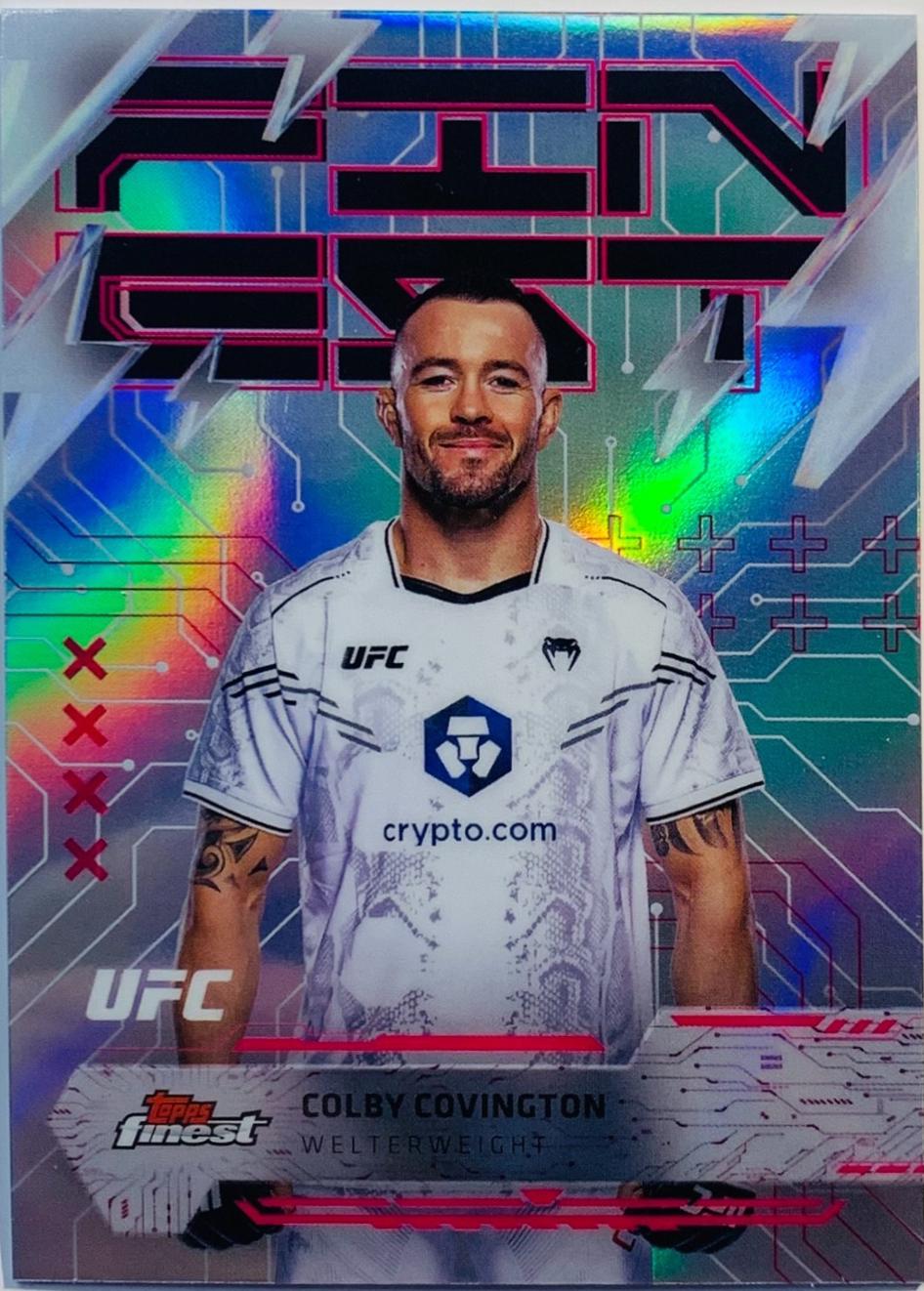 Colby Covington 2025 Topps Finest UFC Base Rare #256 Refractor