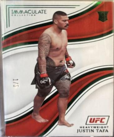 Justin Tafa 2023 Panini Immaculate Collection UFC Base #52 Green