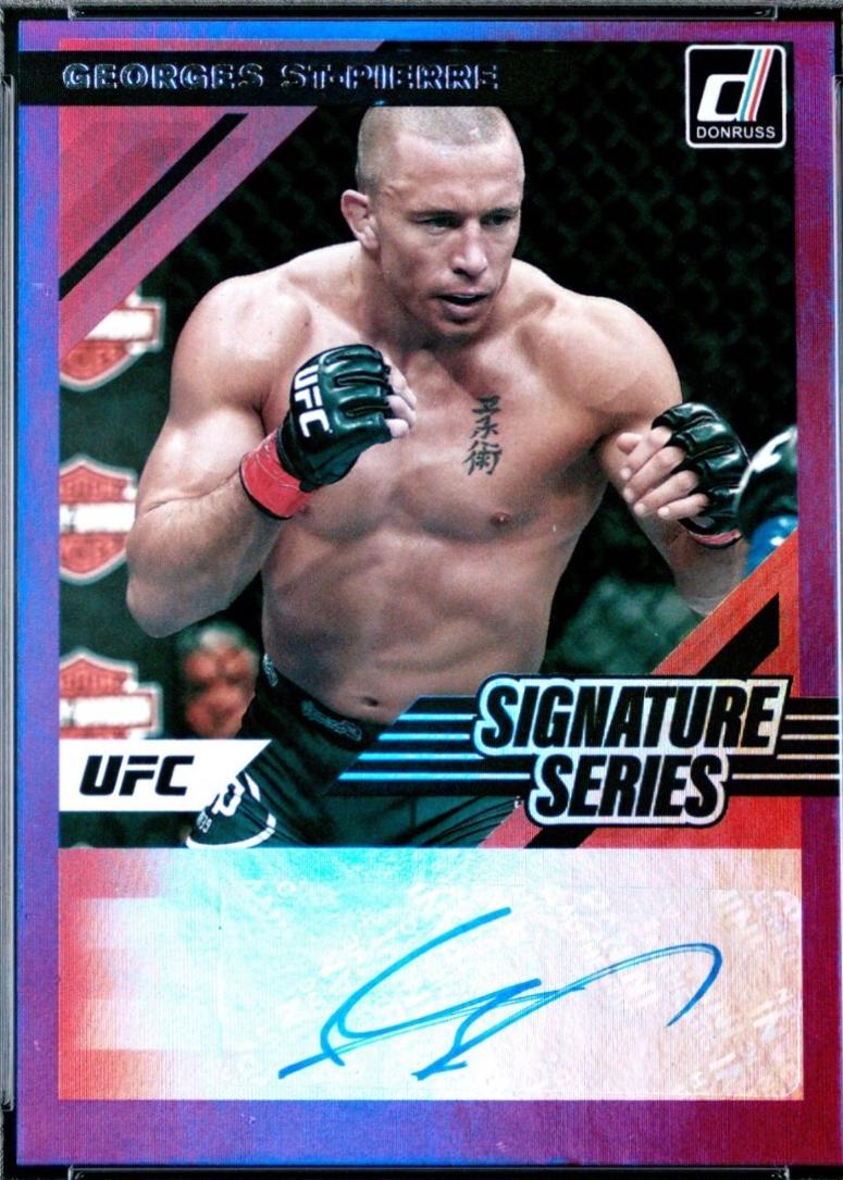 Georges St-Pierre 2022 Panini Donruss UFC Signature Series #40 Purple