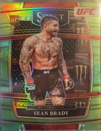 Sean Brady 2022 Panini Select UFC Concourse #31 Neon Green