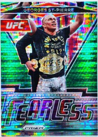 Georges St-Pierre 2022 Panini Prizm UFC Fearless #24 Green Pulsar
