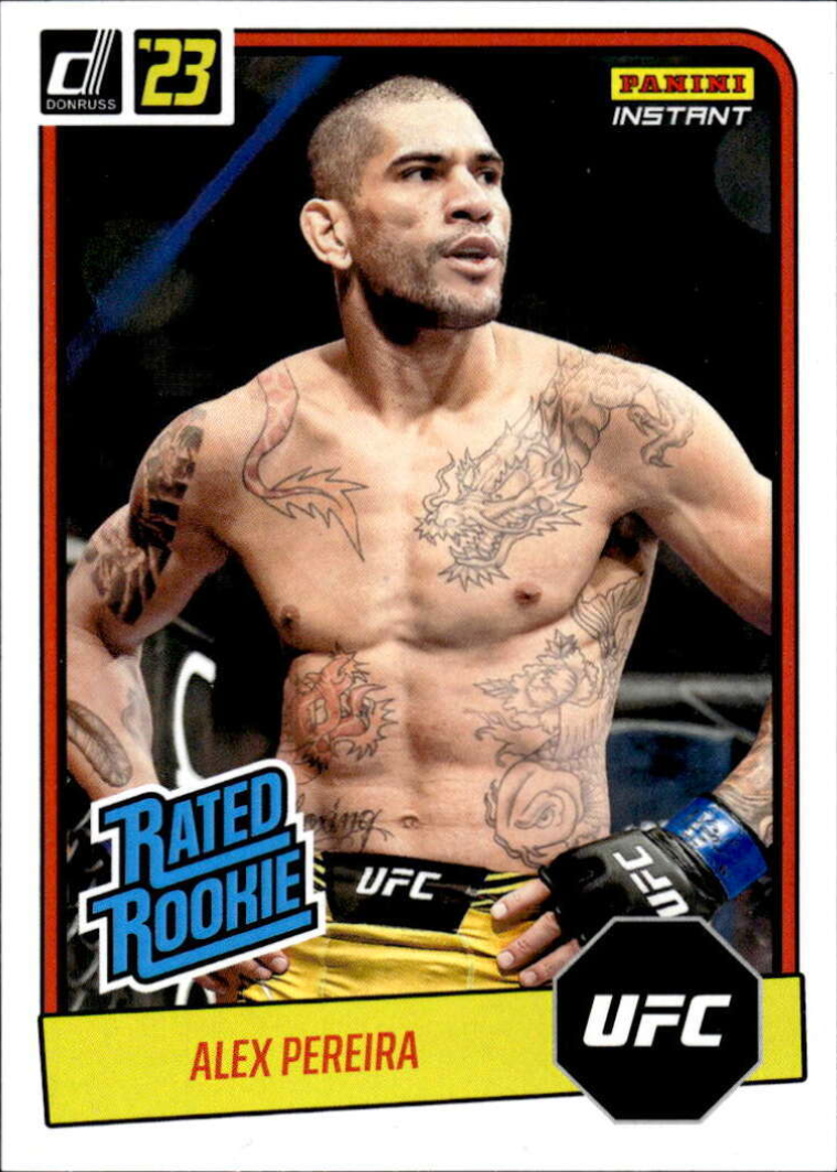 Alex Pereira 2023 Panini Instant UFC Rated Rookie Retro #RR-1 Black