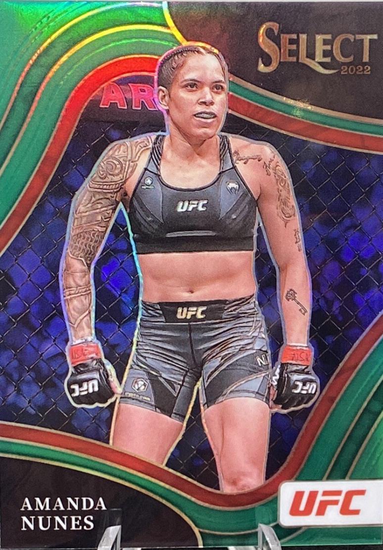 Amanda Nunes 2022 Panini Select UFC Octagonside #271 Green