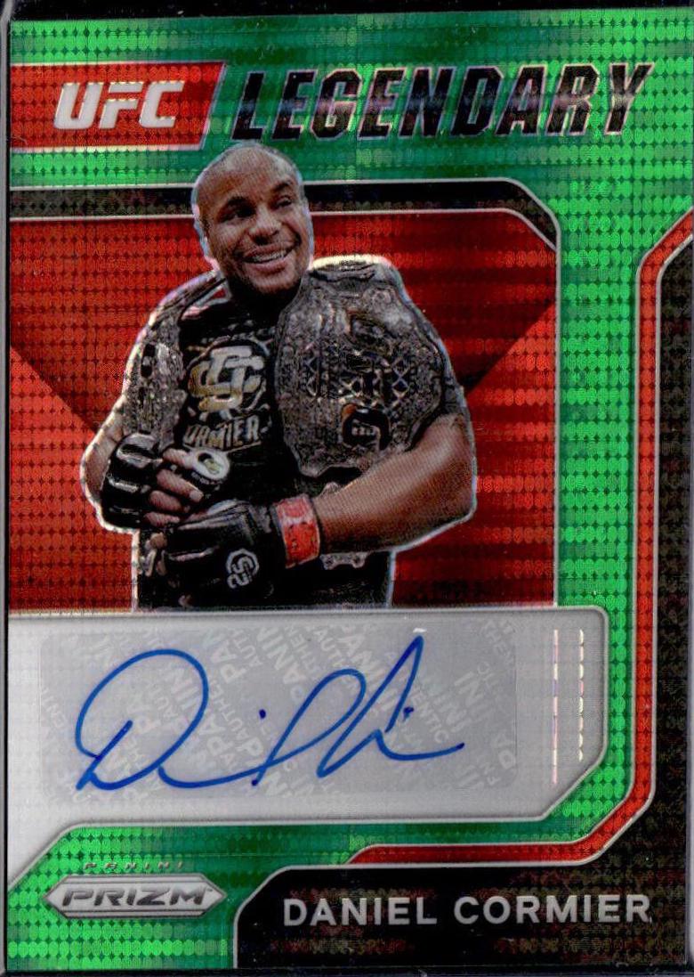 Daniel Cormier 2022 Panini Prizm UFC Legendary Signatures #18 Green Pulsar