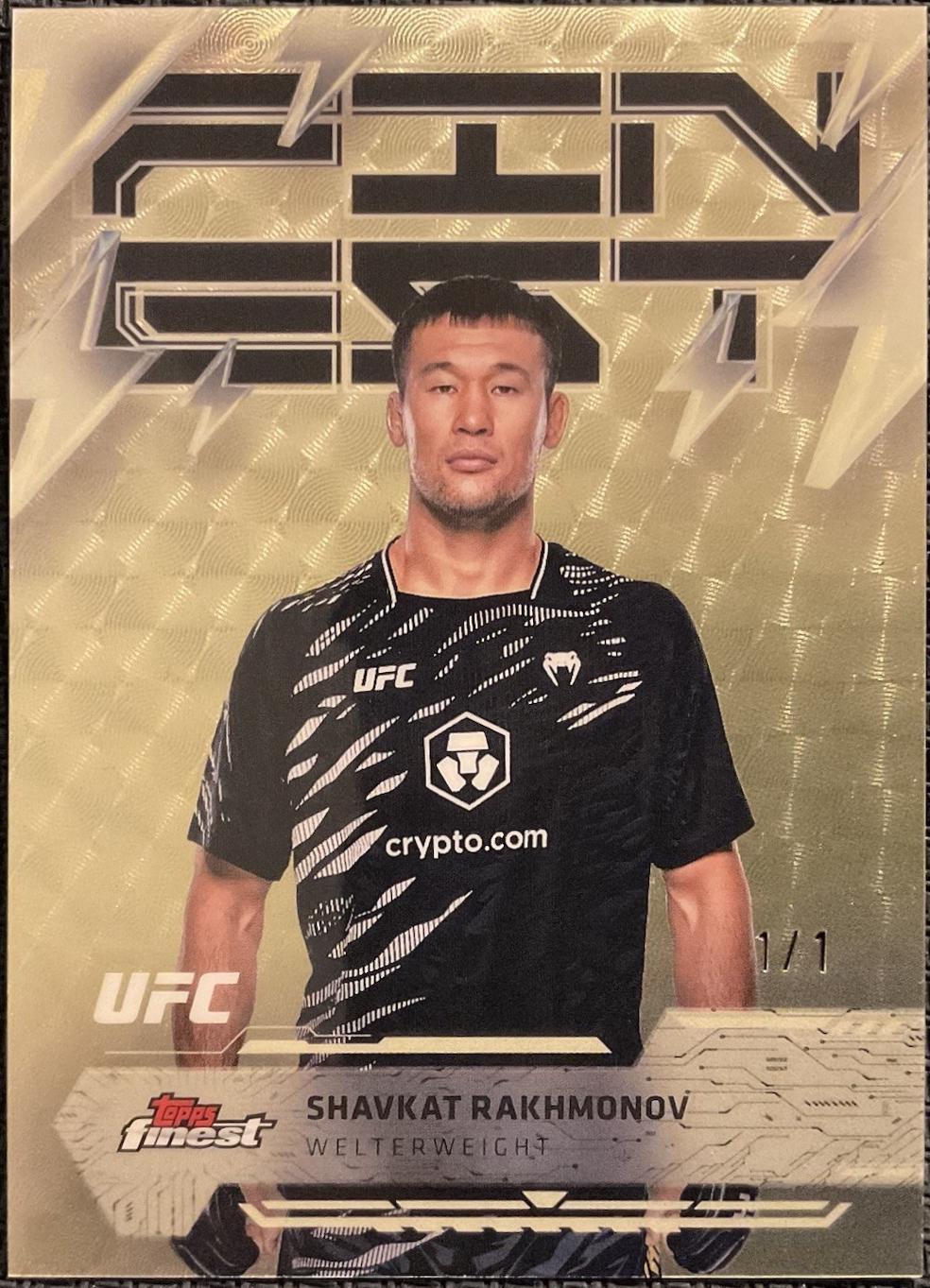 Shavkat Rakhmonov 2025 Topps Finest UFC Base Rare #230 Superfractor
