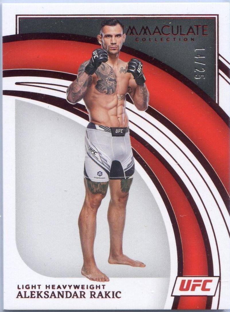 Aleksandar Rakic 2022 Panini Immaculate UFC Base #12 Red