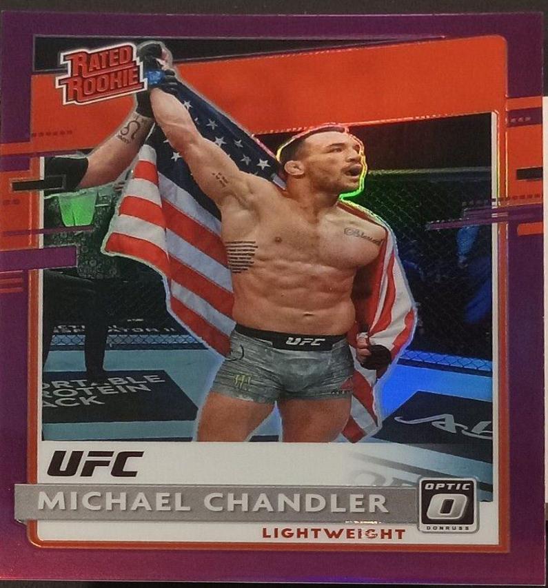 Michael Chandler 2021 Panini Chronicles UFC Base Optic Rated Rookies #220 Purple