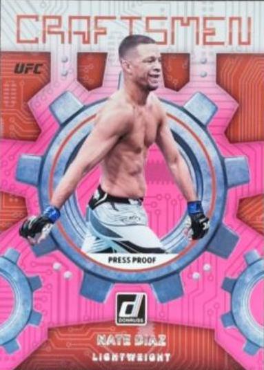 Nate Diaz 2022 Panini Donruss UFC Craftsmen #7 Press Proof