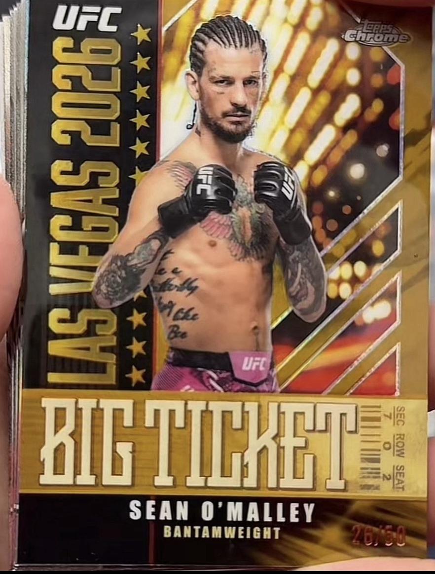 Sean O'Malley 2026 Topps Chrome UFC Big Ticket #BT-25 Orange Refractor