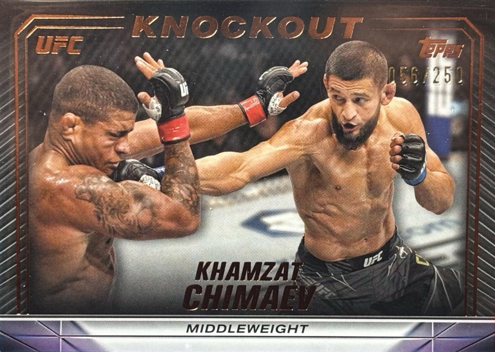 Khamzat Chimaev 2024 Topps Knockout UFC Base #4 Bronze