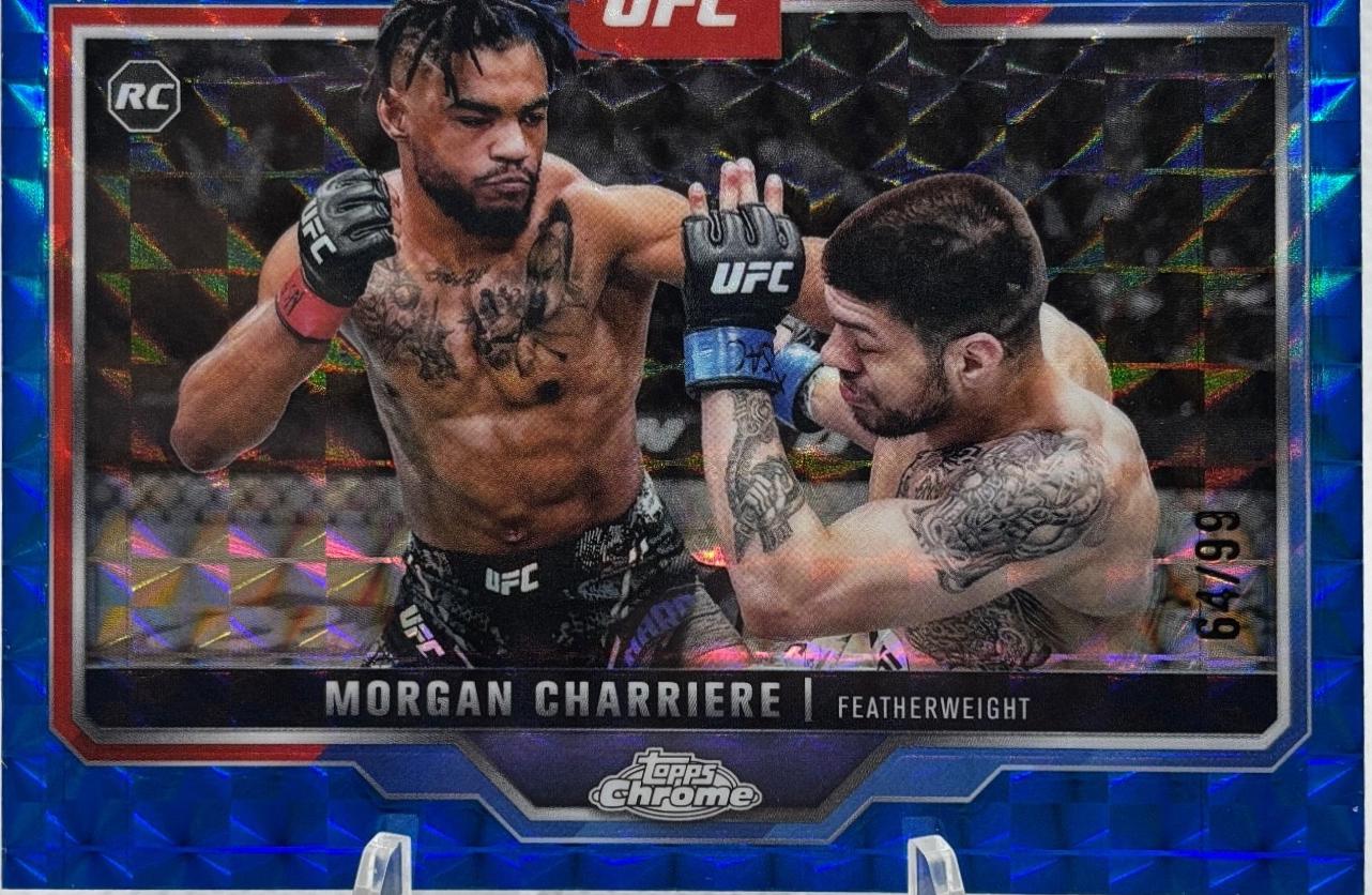 Morgan Charriere 2025 Topps Chrome UFC Base #37 Blue Geometric Refractor