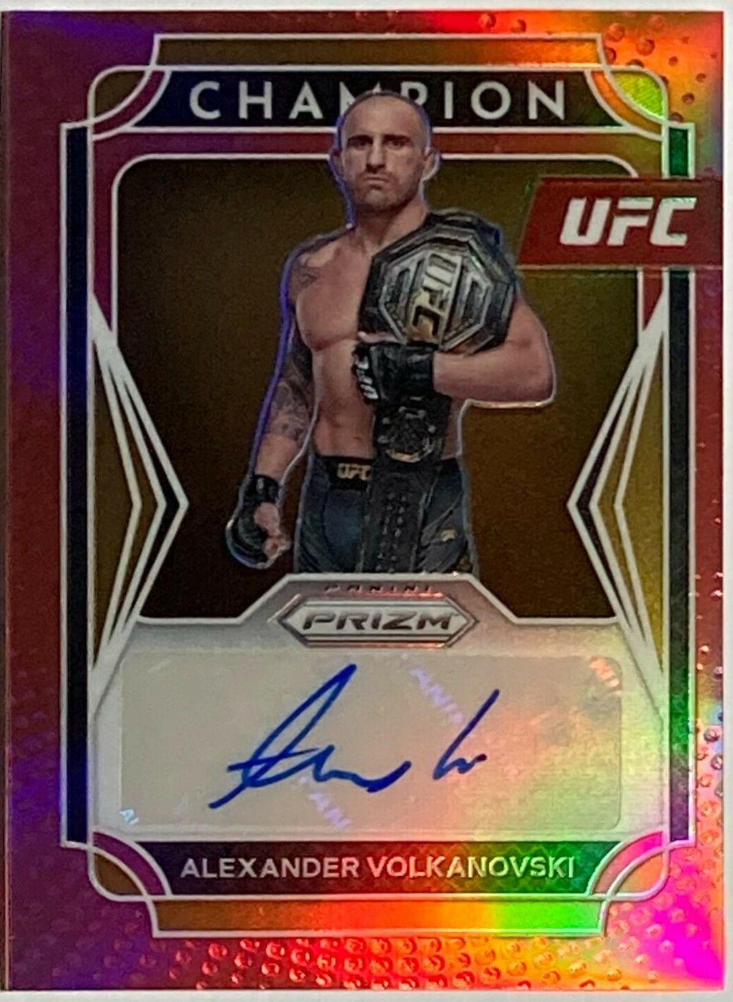 Alexander Volkanovski 2022 Panini Prizm UFC Champion Signatures #8 Red