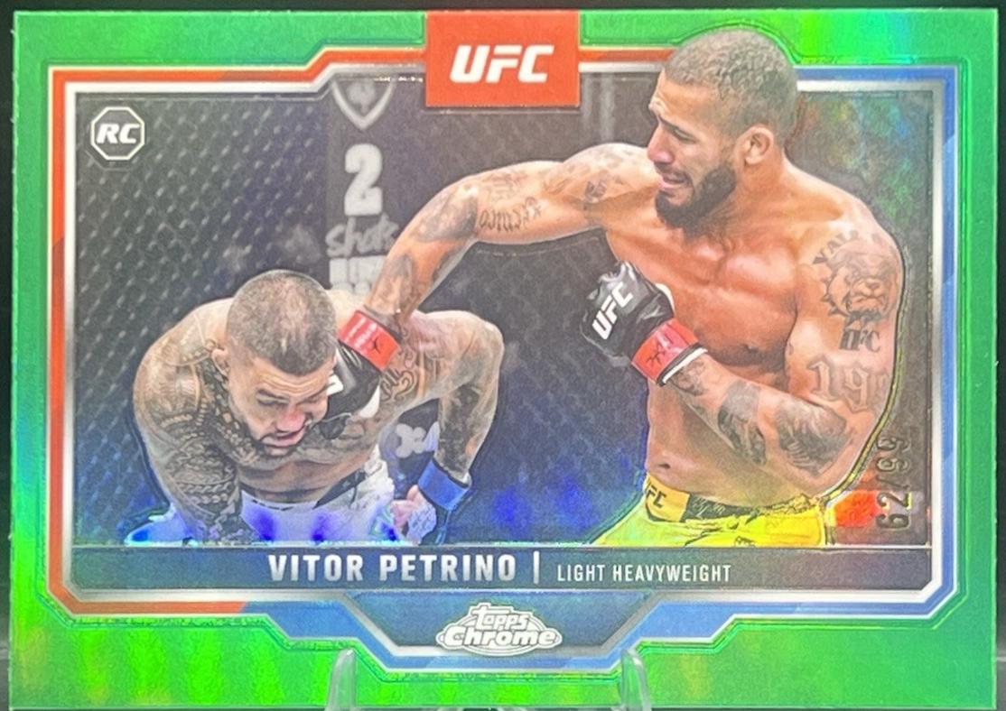 Vitor Petrino 2025 Topps Chrome UFC Base #41 Green Refractor