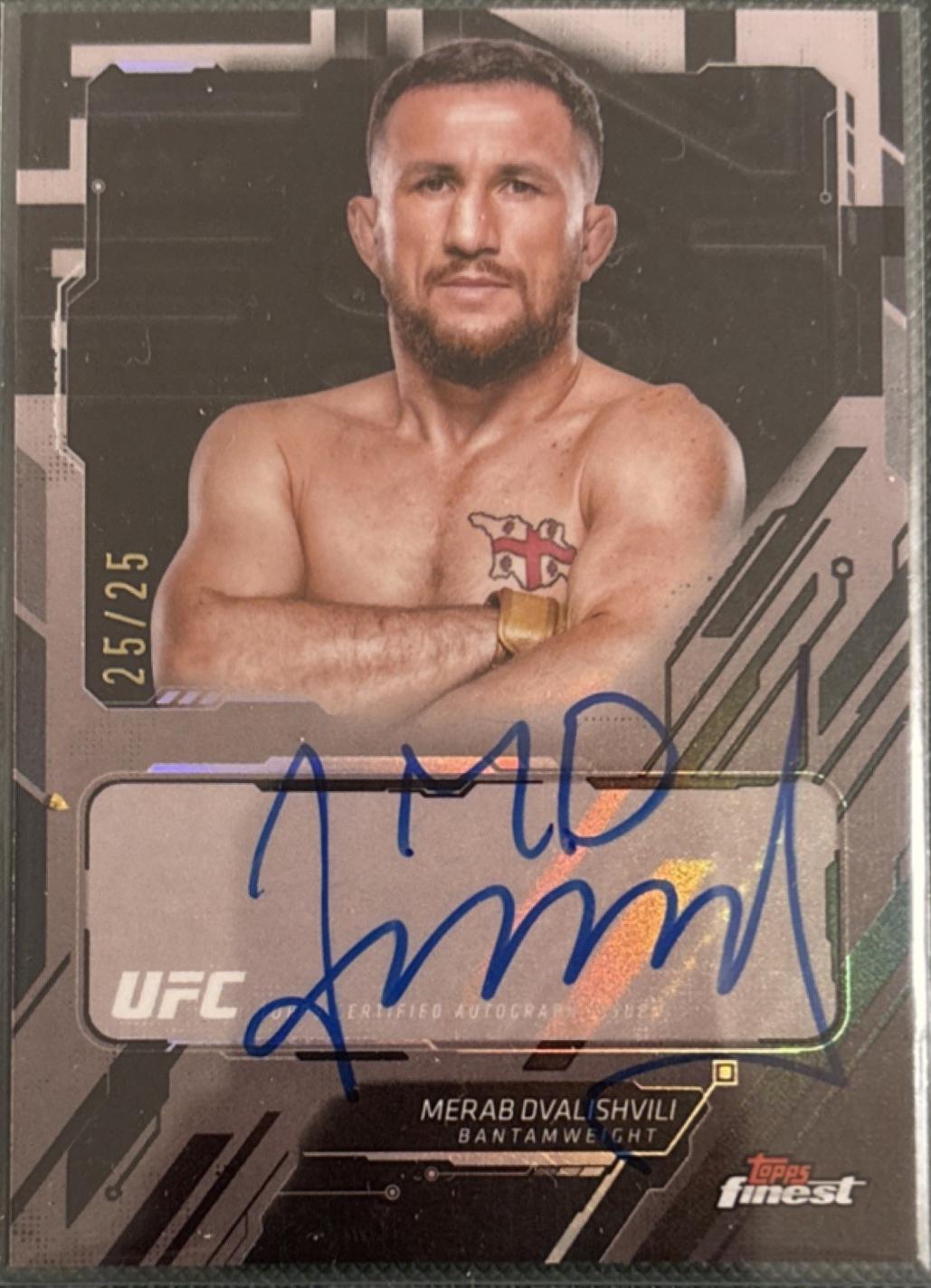 Merab Dvalishvili 2025 Topps Finest UFC The Finest #TFA-MD Superfractor