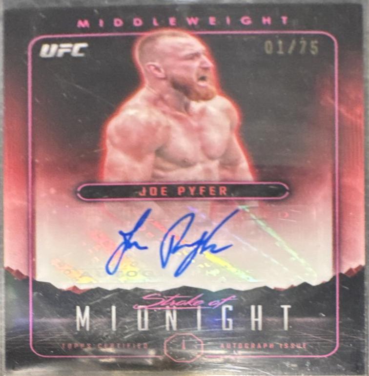 Joe Pyfer 2024 Topps Midnight UFC Stroke of Midnight Autographs #SMA-JPR Twilight