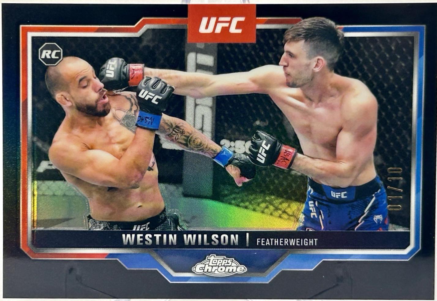 Westin Wilson 2025 Topps Chrome UFC Base #108 Black Refractor