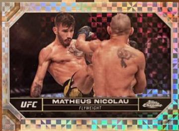 Matheus Nicolau 2024 Topps Chrome UFC Base #128 X-Fractor