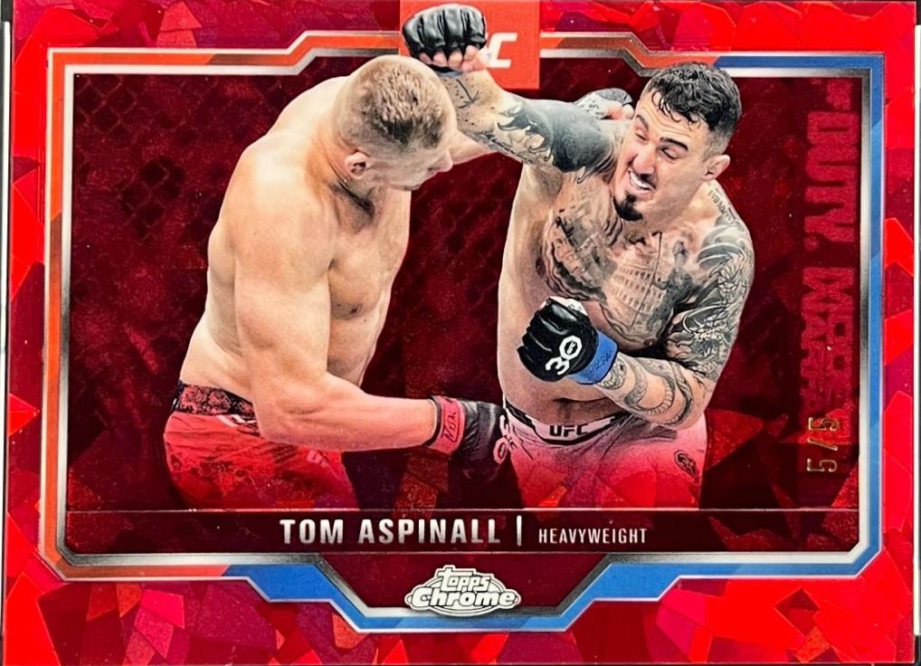 Tom Aspinall 2025 Topps Chrome Sapphire UFC Base Sapphire #146 Purple Sapphire