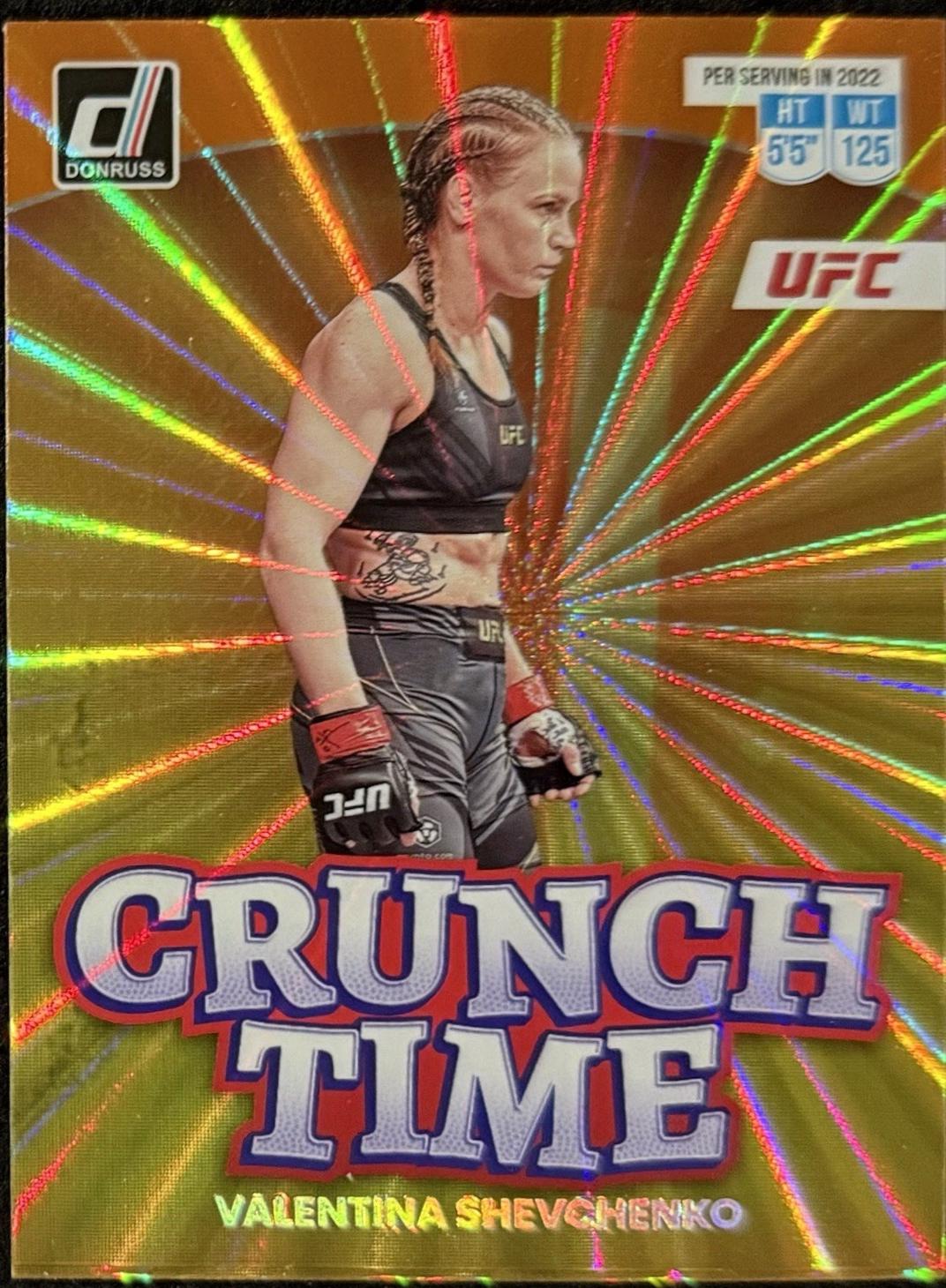 Valentina Shevchenko 2023 Panini Donruss UFC Crunch Time #13 Purple Laser