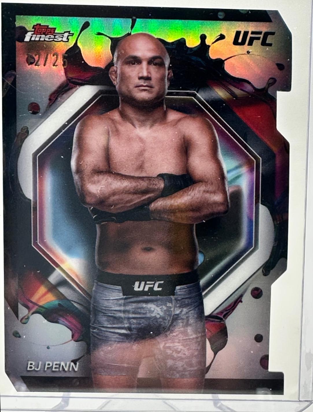 BJ Penn 2024 Topps Finest UFC Base Rare #203 Die-Cut Refractor