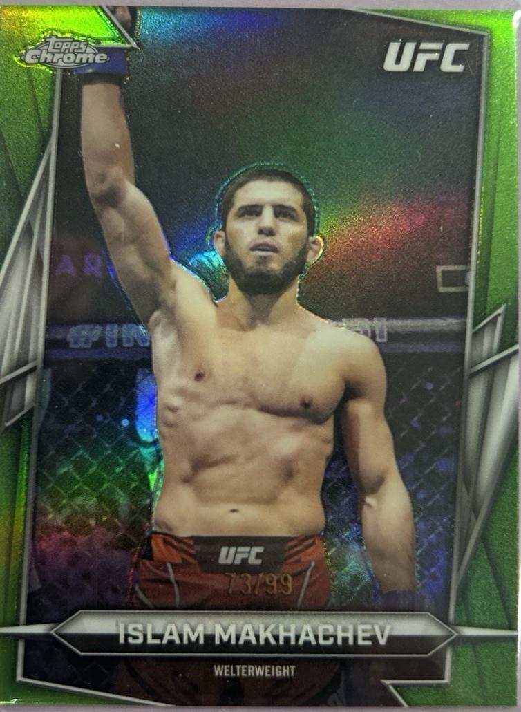 Islam Makhachev 2026 Topps Chrome UFC Base #47 Red Refractor
