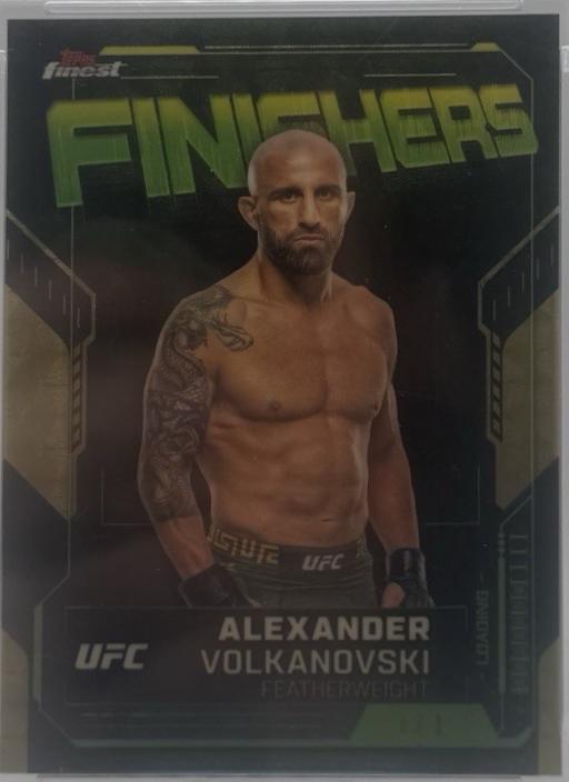 Alexander Volkanovski 2025 Topps Finest UFC Finishers #FN-6 Superfractor