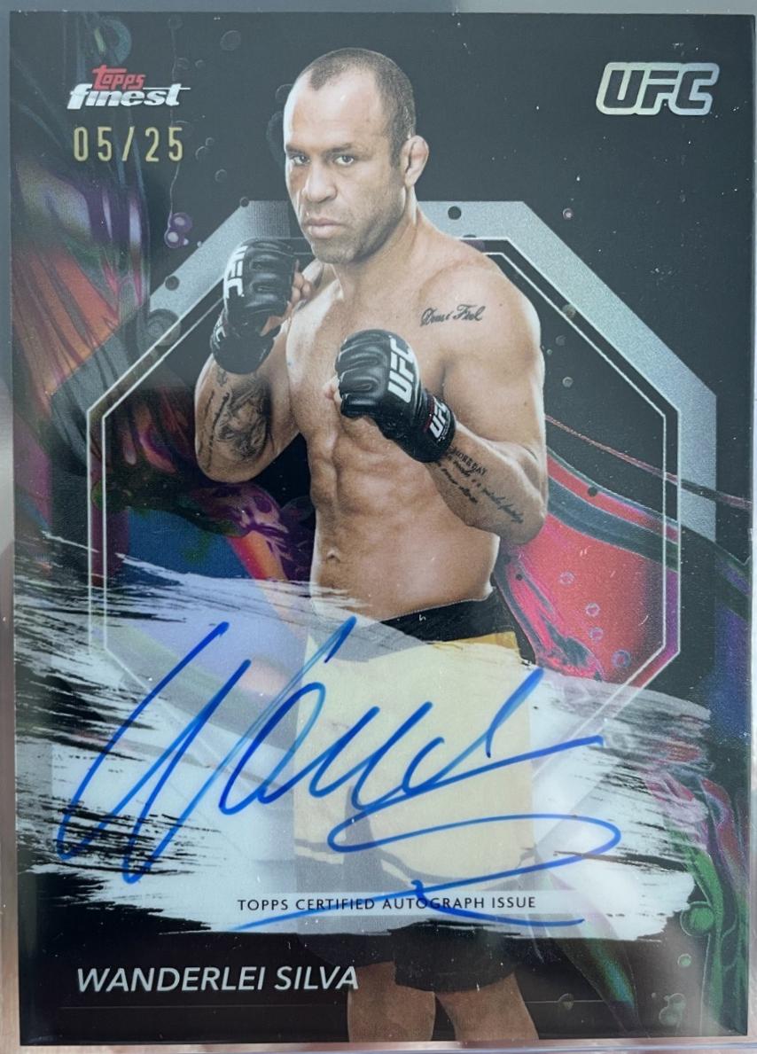 Wanderlei Silva 2024 Topps Finest UFC Finest Autographs #FA-WIS Black Refractor