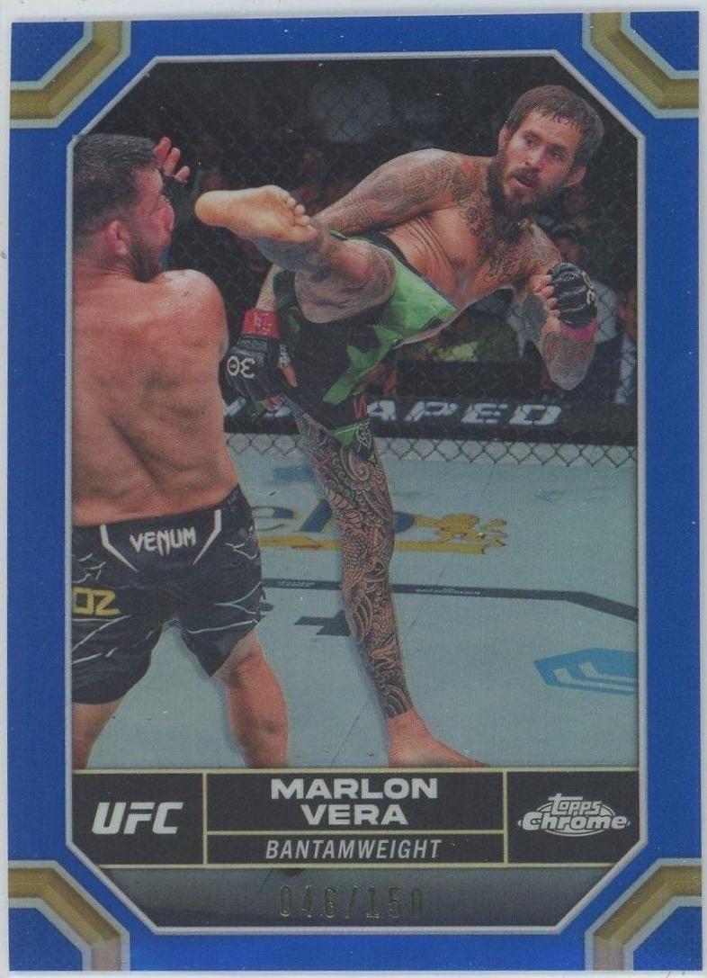 Marlon Vera 2024 Topps Chrome UFC Base #124 Blue Refractor