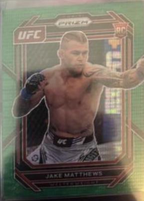 Jake Matthews 2023 Panini Prizm UFC Base #109 Green Pulsar