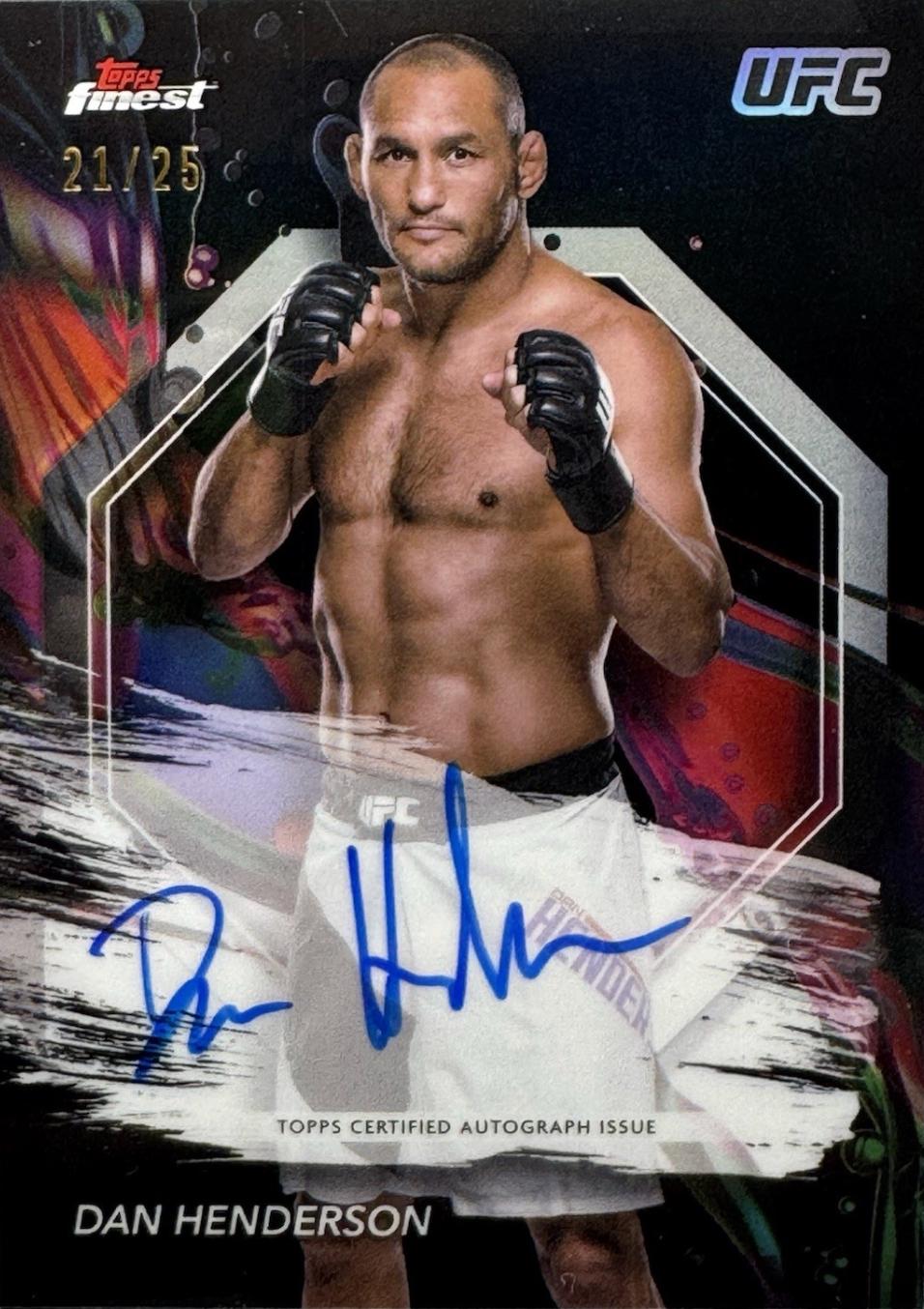Dan Henderson 2024 Topps Finest UFC Finest Autographs #FA-DHE Black Refractor