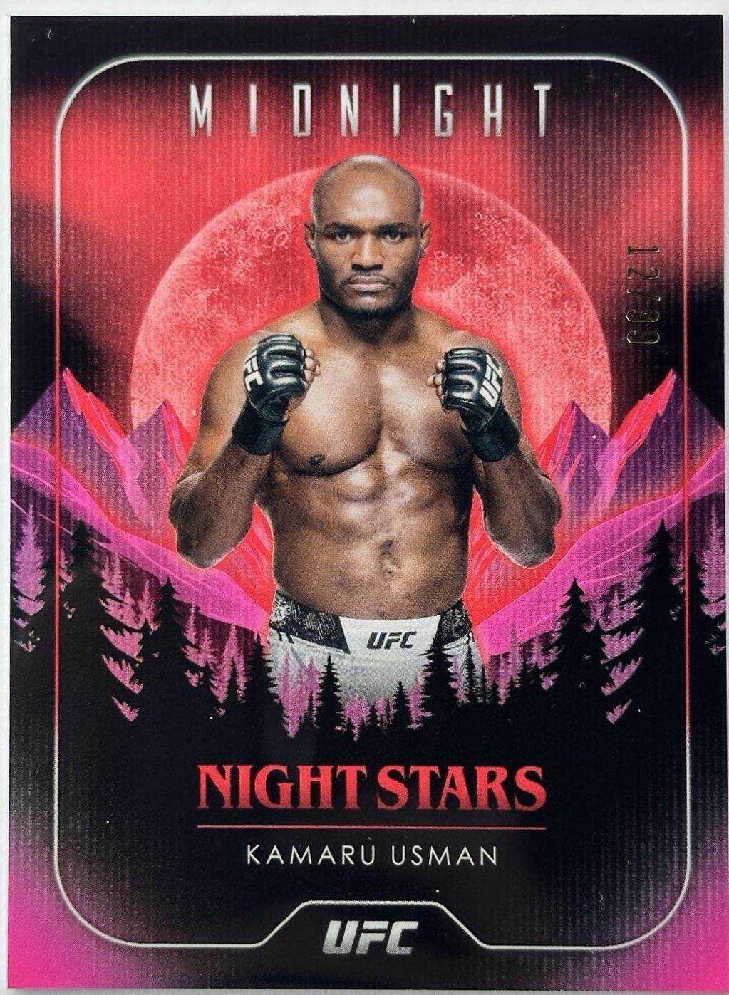 Kamaru Usman 2024 Topps Midnight UFC Night Stars #NS-21 Twilight