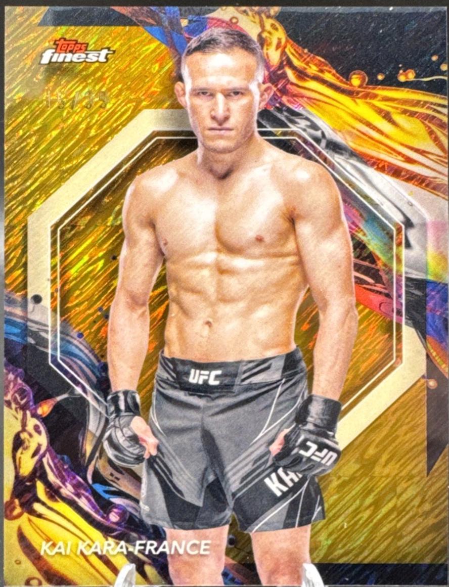 Kai Kara-France 2024 Topps Finest UFC Base Uncommon #103 Gold Shimmer Refractor