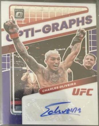 Charles Oliveira 2022 Panini Donruss Optic UFC Opti-Graphs #9 Purple Stars FOTL