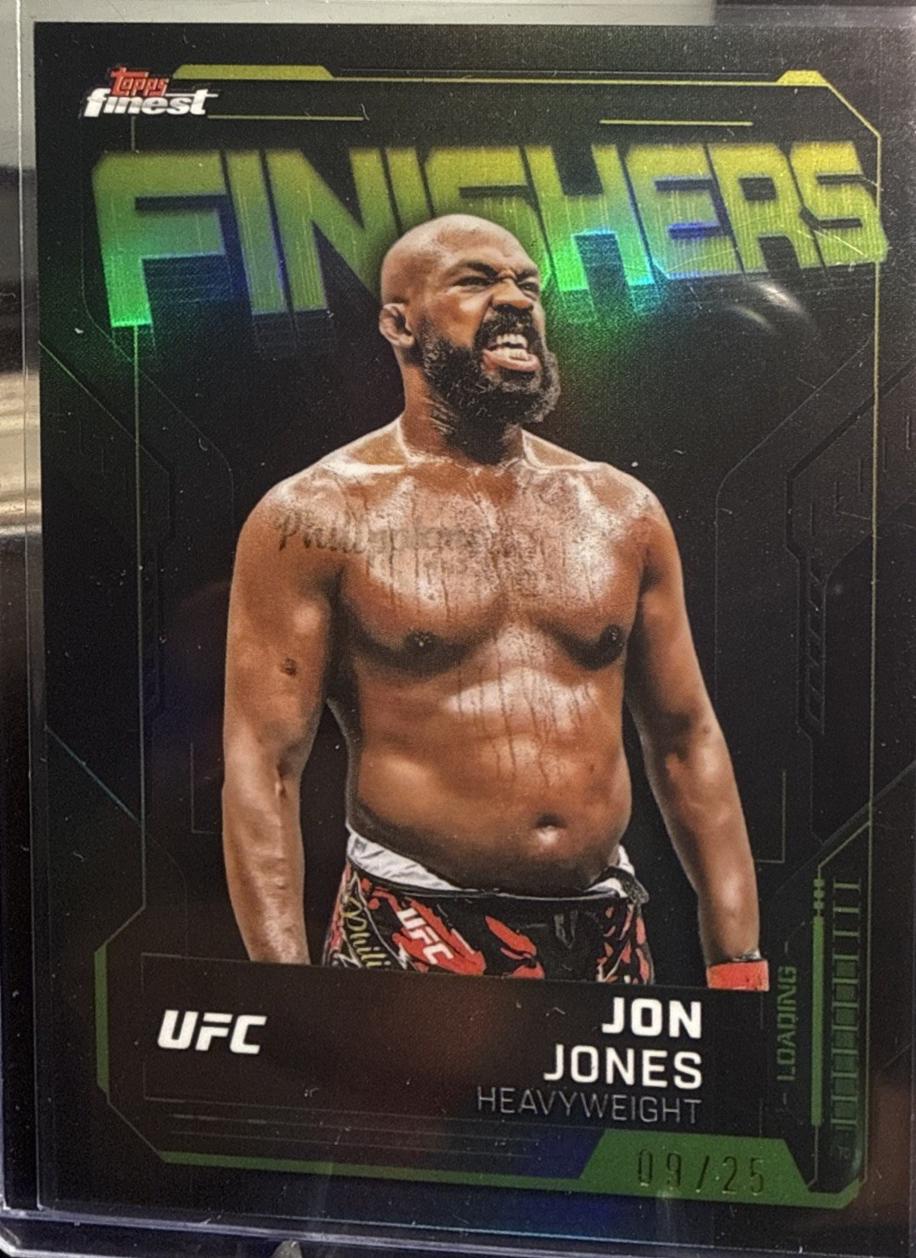 Jon Jones 2025 Topps Finest UFC Finishers #FN-15 Black Refractor