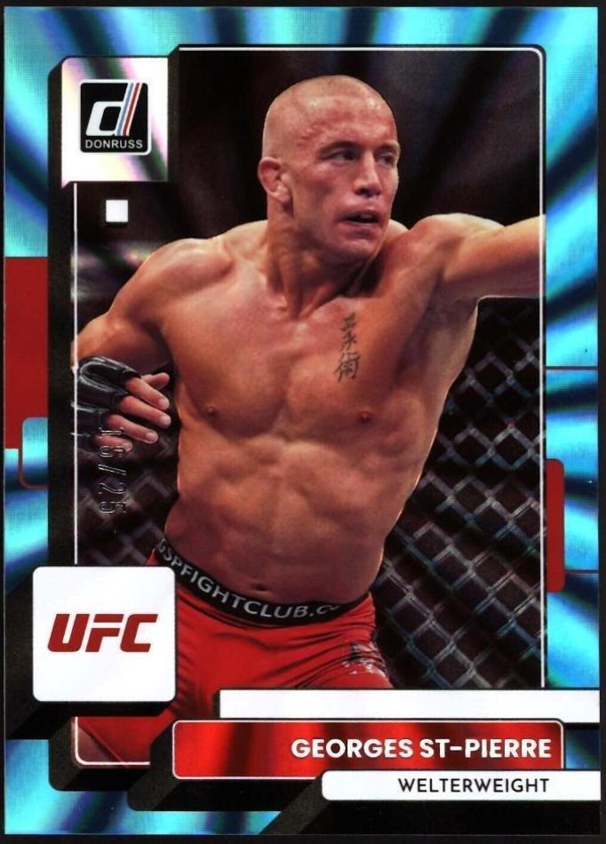 Georges St-Pierre 2023 Panini Donruss UFC Base #171 Teal Laser