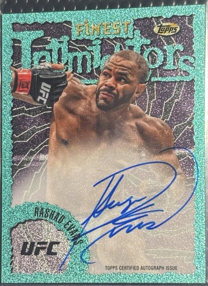 Rashad Evans 2024 Topps Finest UFC Intimidators Autographs #IA-RES Aqua Glitter Refractor