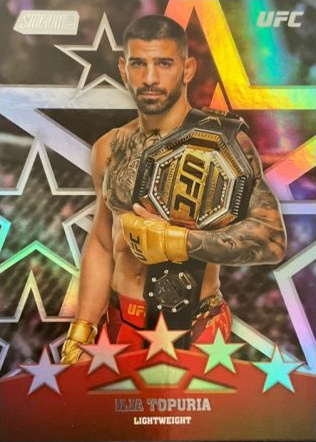 Ilia Topuria 2025 Topps Stadium Club UFC Special Forces #SF-13 Gold Rainbow