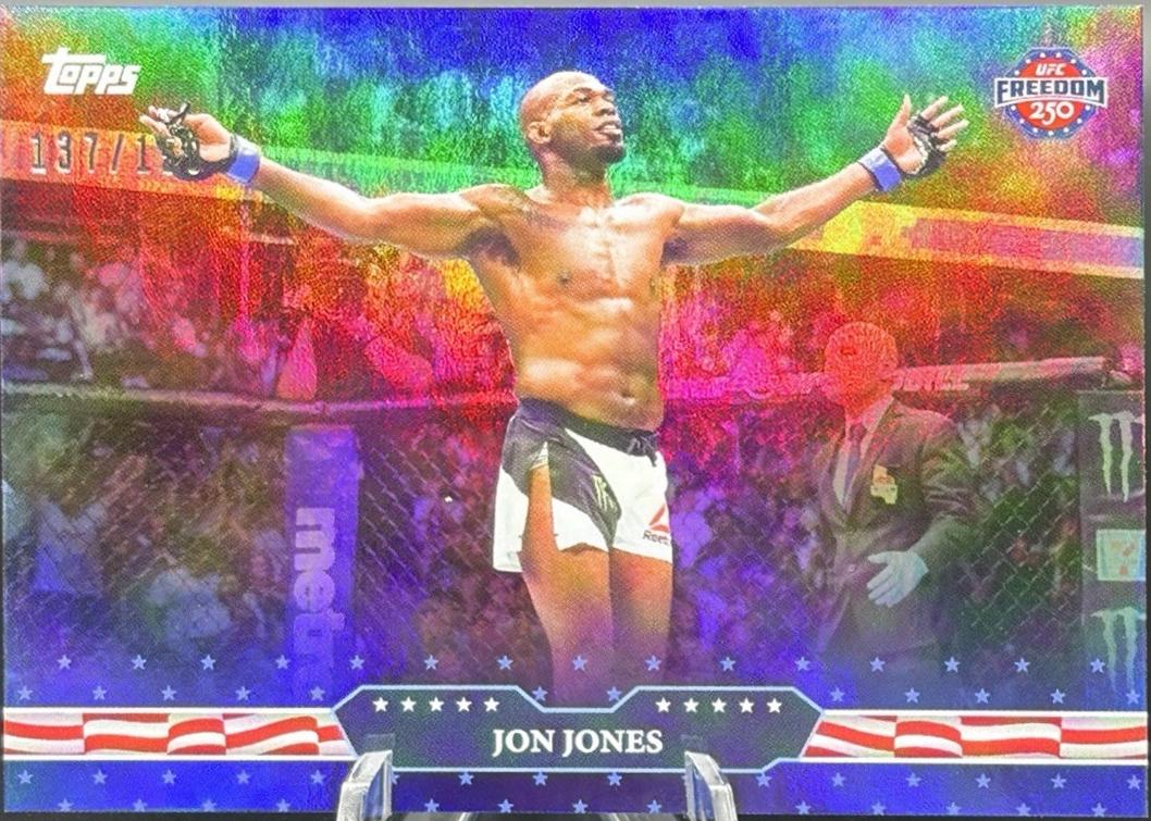Jon Jones 2026 Topps UFC Freedom 250 Base #29 Blue
